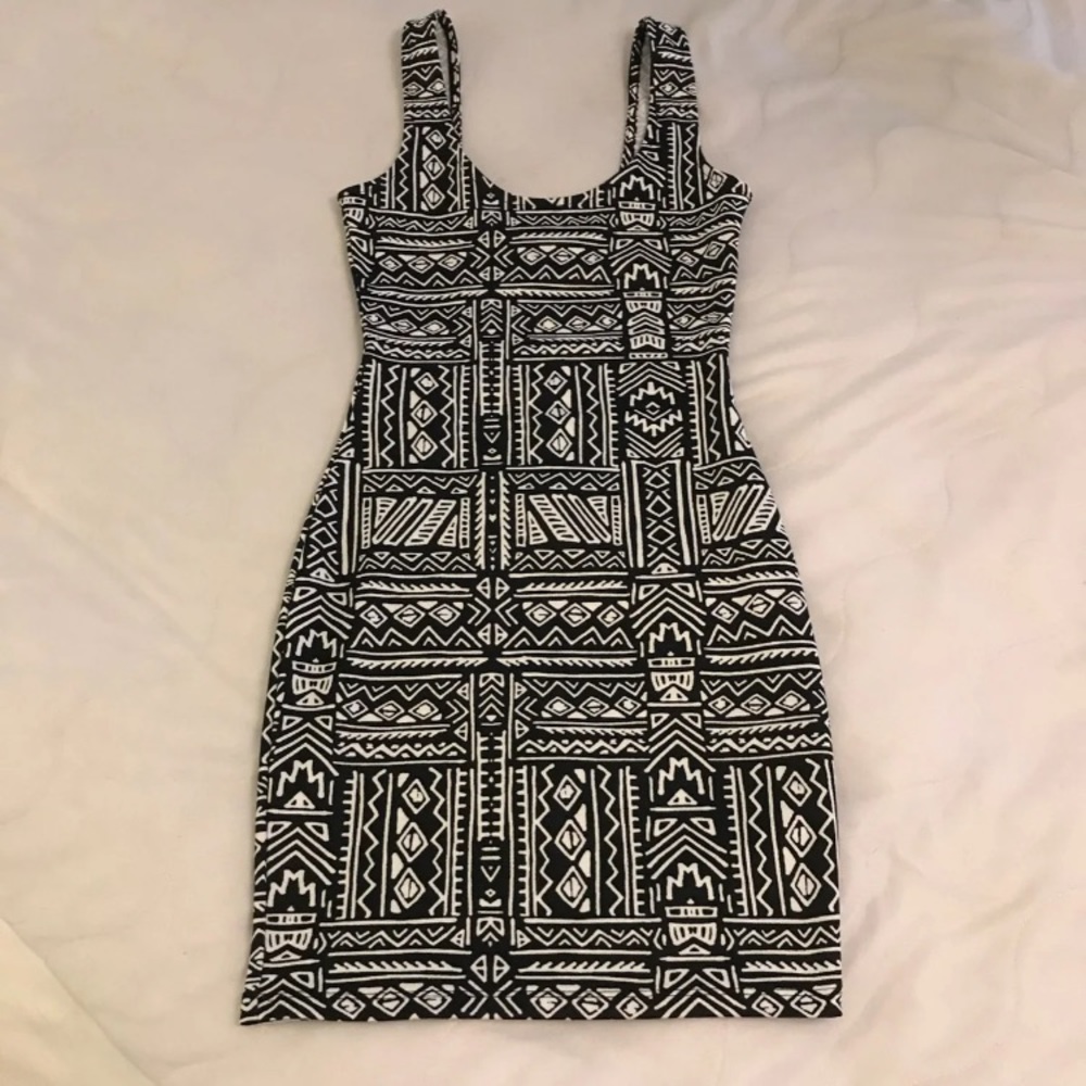 H&M Aztec print bodycon dress